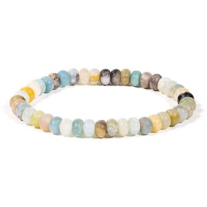 Bracelet Pierre Amazonite Perles Ovales