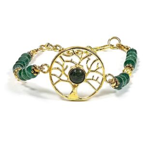 Bracelet Arbre de Vie avec Aventurine Verte