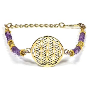 Bracelet Fleur de Vie avec Améthyste